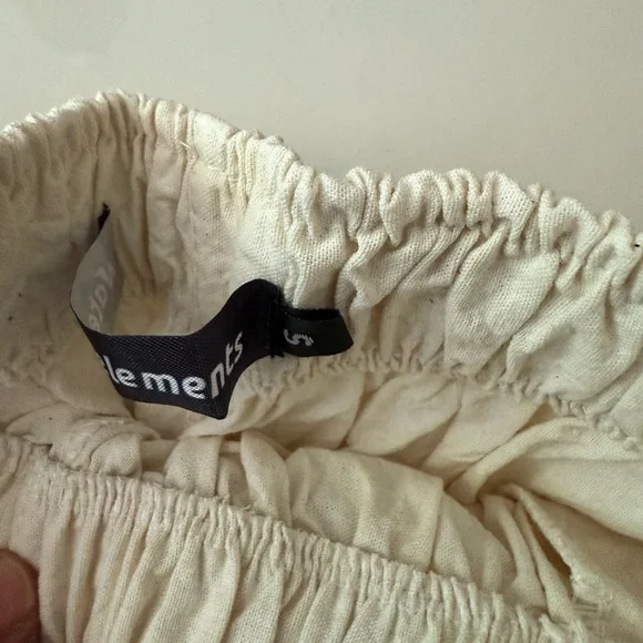 We Element Cream Relaxed Fit Joggers with Elastic Waist UNISEX - Picture 3 of 4